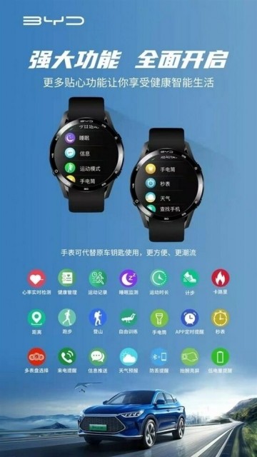 星欧娱乐：比亚迪智能手表预计 4 月上市 支持汽车钥匙等功能